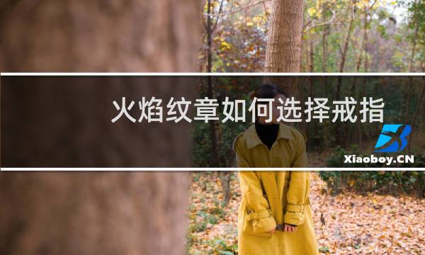 火焰纹章如何选择戒指