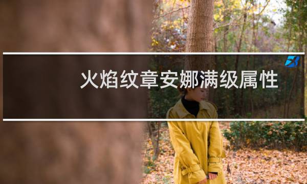 火焰纹章安娜满级属性