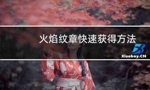 火焰纹章快速获得方法