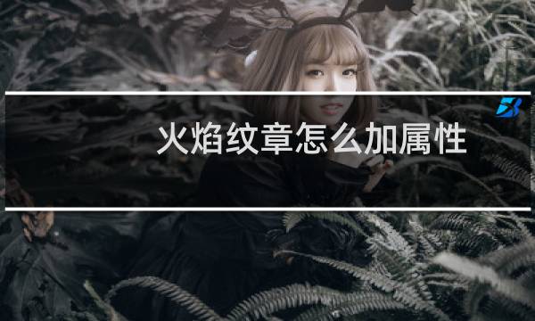 火焰纹章怎么加属性