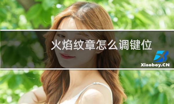 火焰纹章怎么调键位