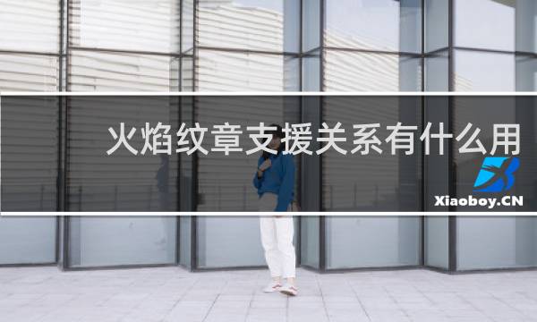 火焰纹章支援关系有什么用
