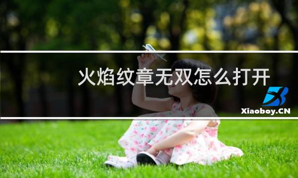 火焰纹章无双怎么打开