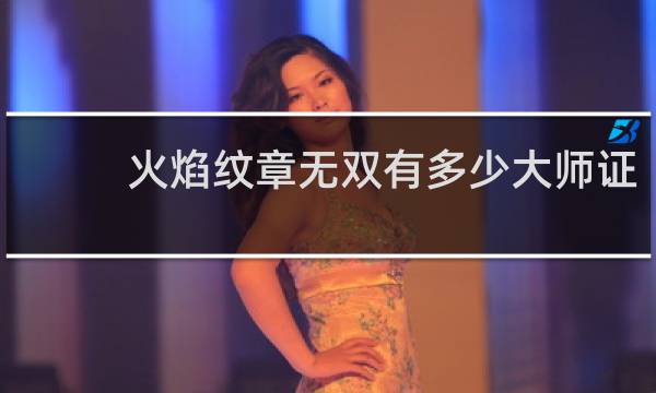 火焰纹章无双有多少大师证