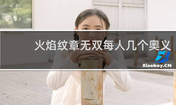 火焰纹章无双每人几个奥义
