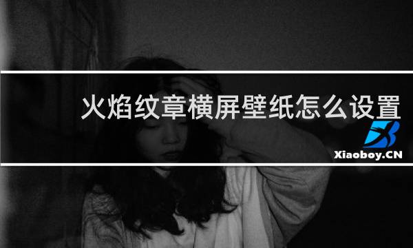 火焰纹章横屏壁纸怎么设置