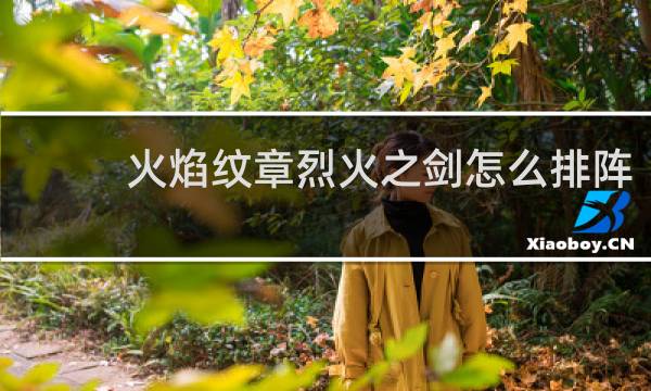 火焰纹章烈火之剑怎么排阵