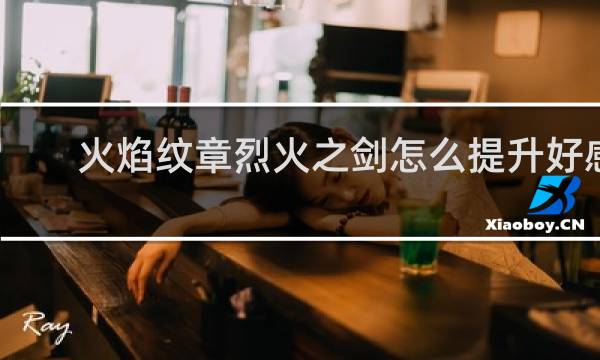 火焰纹章烈火之剑怎么提升好感
