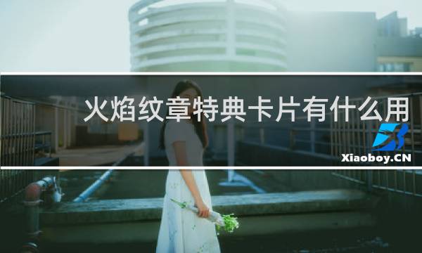 火焰纹章特典卡片有什么用