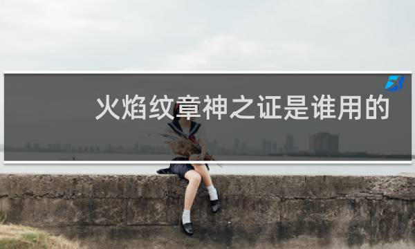 火焰纹章神之证是谁用的