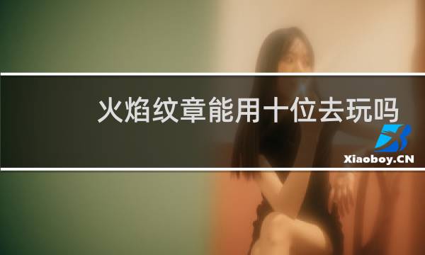 火焰纹章能用十位去玩吗