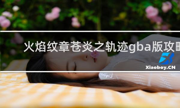 火焰纹章苍炎之轨迹gba版攻略