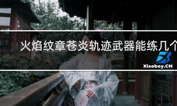 火焰纹章苍炎轨迹武器能练几个s