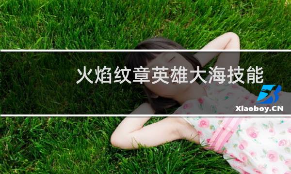 火焰纹章英雄大海技能