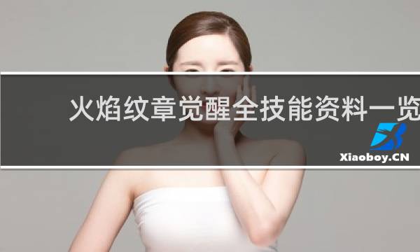 火焰纹章觉醒全技能资料一览