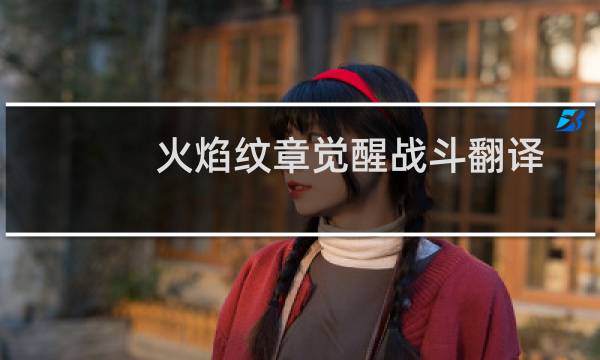 火焰纹章觉醒战斗翻译