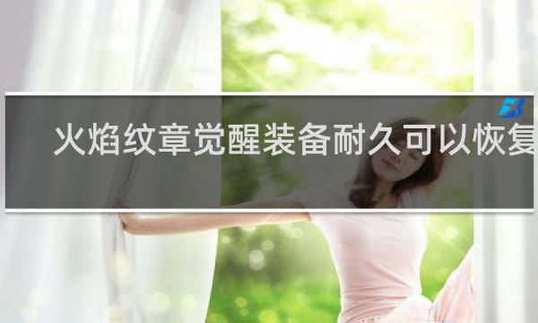 火焰纹章觉醒装备耐久可以恢复么