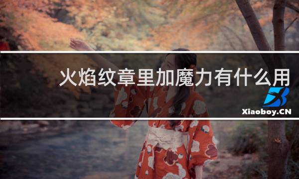 火焰纹章里加魔力有什么用