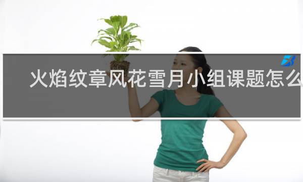 火焰纹章风花雪月小组课题怎么改