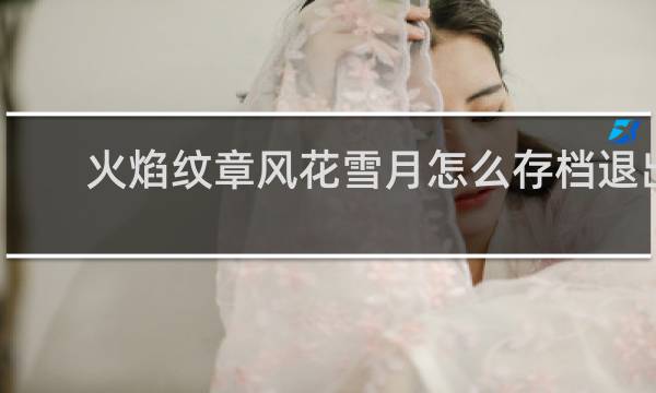 火焰纹章风花雪月怎么存档退出