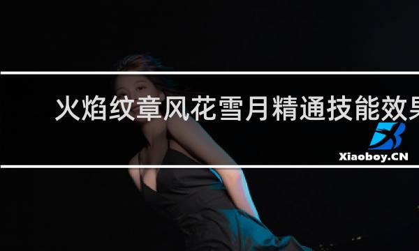 火焰纹章风花雪月精通技能效果