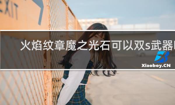 火焰纹章魔之光石可以双s武器吗