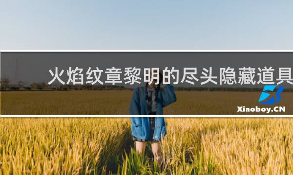火焰纹章黎明的尽头隐藏道具