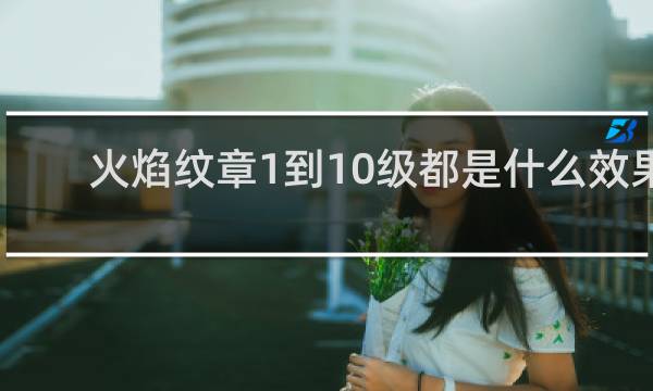 火焰纹章1到10级都是什么效果