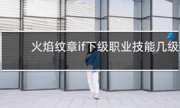 火焰纹章if下级职业技能几级
