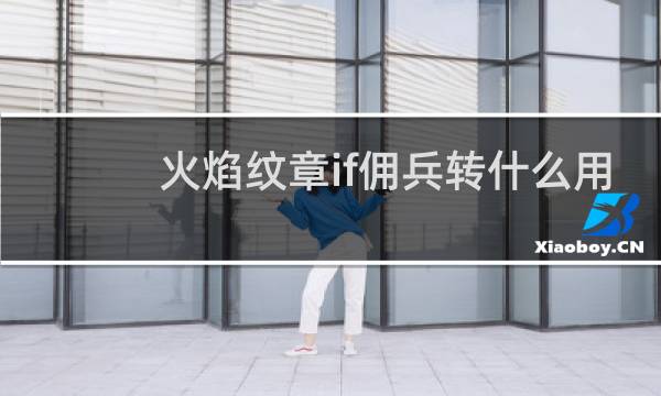 火焰纹章if佣兵转什么用