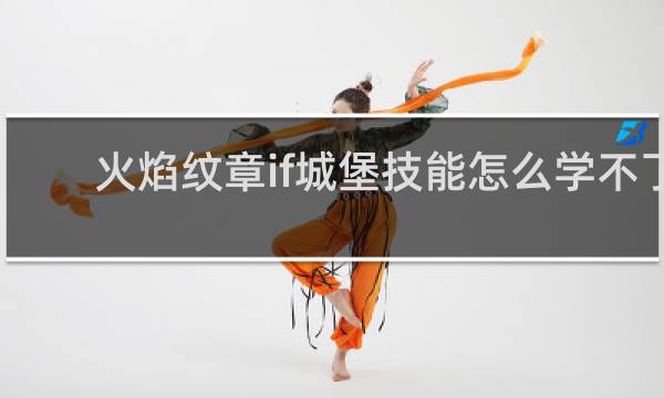 火焰纹章if城堡技能怎么学不了