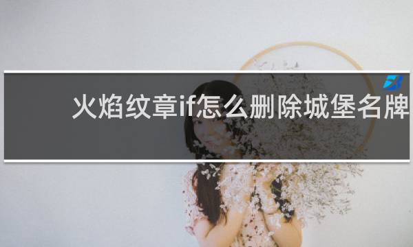 火焰纹章if怎么删除城堡名牌