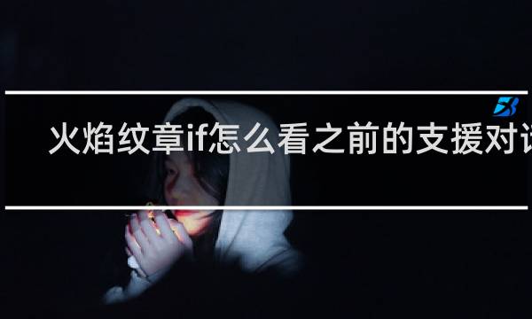 火焰纹章if怎么看之前的支援对话6