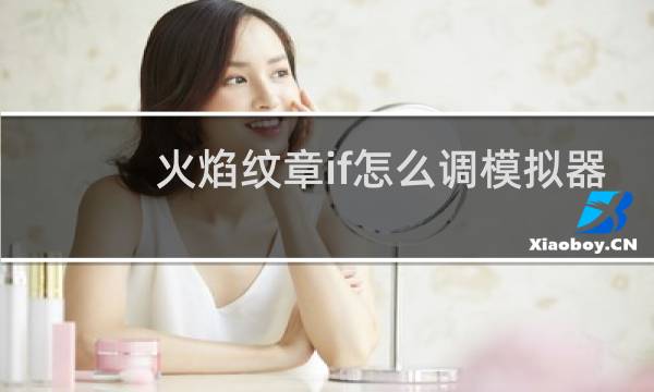 火焰纹章if怎么调模拟器