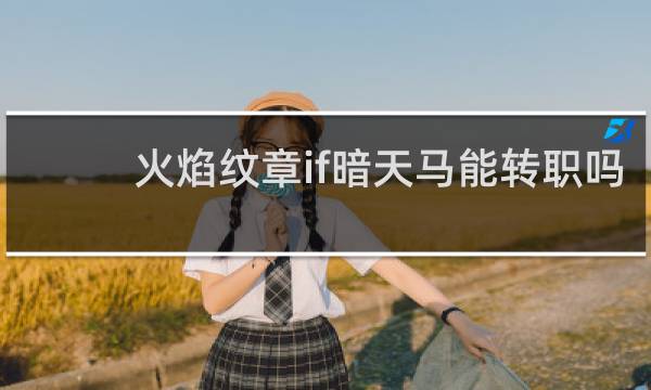 火焰纹章if暗天马能转职吗