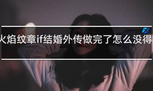 火焰纹章if结婚外传做完了怎么没得到孩子
