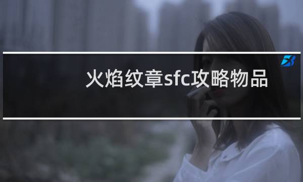 火焰纹章sfc攻略物品