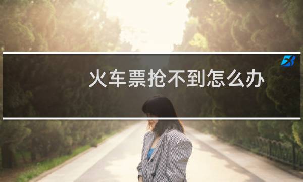 火车票抢不到怎么办