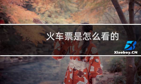 火车票是怎么看的