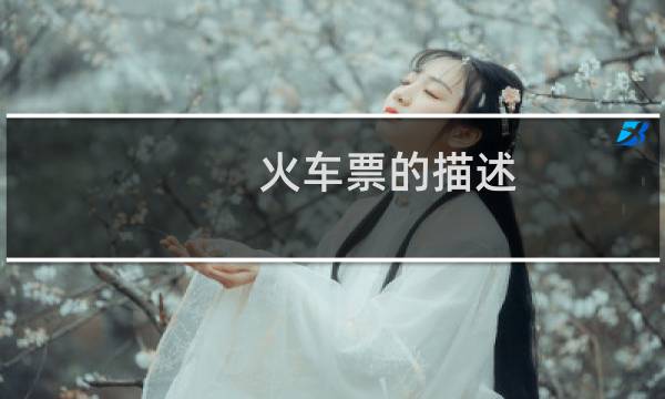 火车票的描述