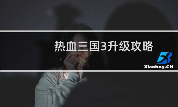 热血三国3升级攻略