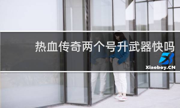 热血传奇两个号升武器快吗