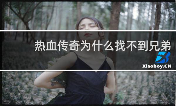 热血传奇为什么找不到兄弟