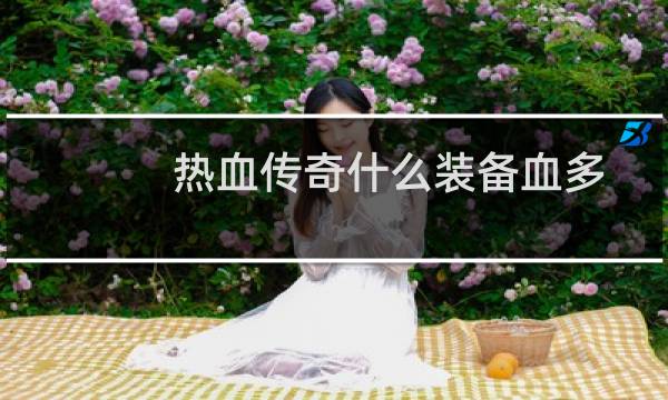 热血传奇什么装备血多