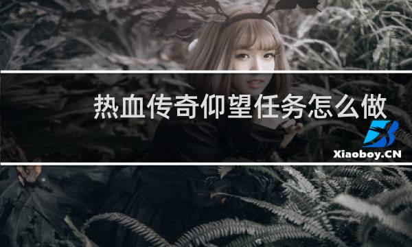 热血传奇仰望任务怎么做