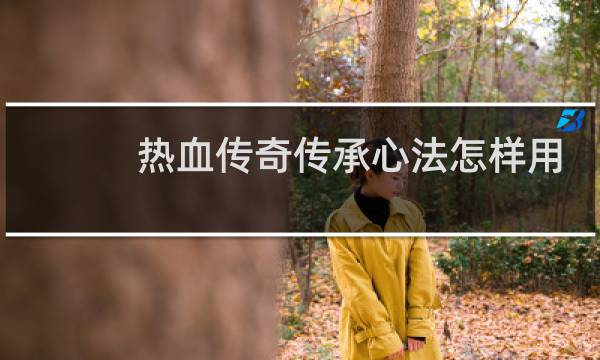 热血传奇传承心法怎样用