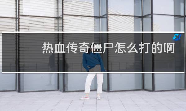 热血传奇僵尸怎么打的啊