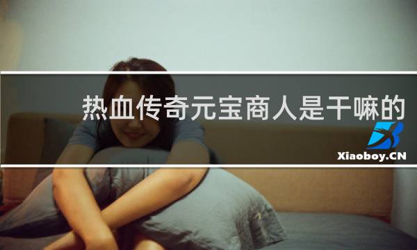 热血传奇元宝商人是干嘛的