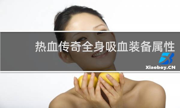 热血传奇全身吸血装备属性