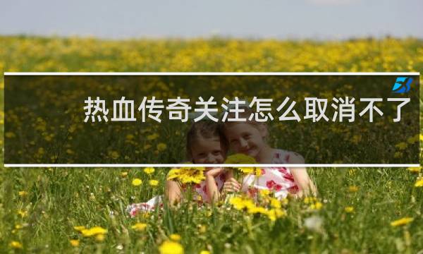 热血传奇关注怎么取消不了